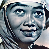 A malay women in her 20s take place at 1940s